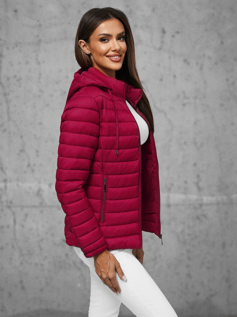 Női Kabát Bordó OZONEE JS/16M9101/06