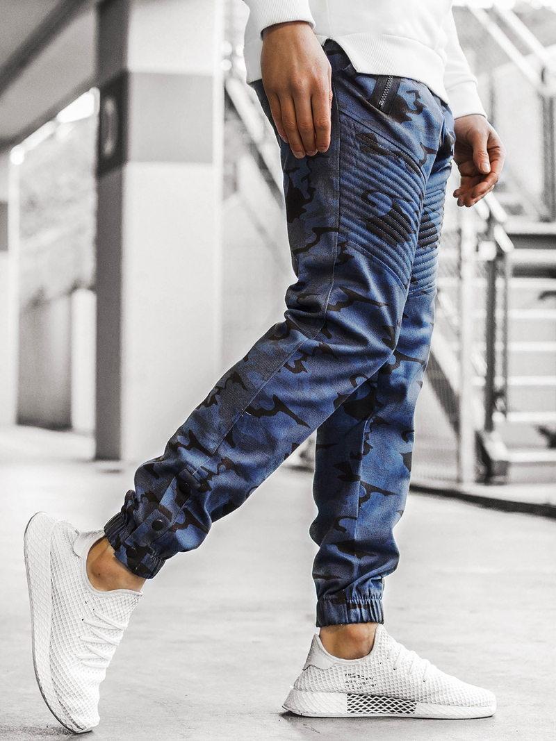 Férfi nadrág színű jogger Gránát-Terepmintás OZONEE A/0952