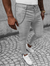 Férfi chino nadrág szürke OZONEE DJ/550176