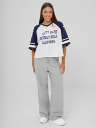 Női polo fehér-gránát OZONEE JS/R62493