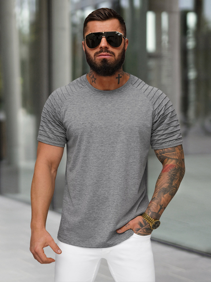 Férfi Póló Grafit OZONEE JS/8T88/5Z