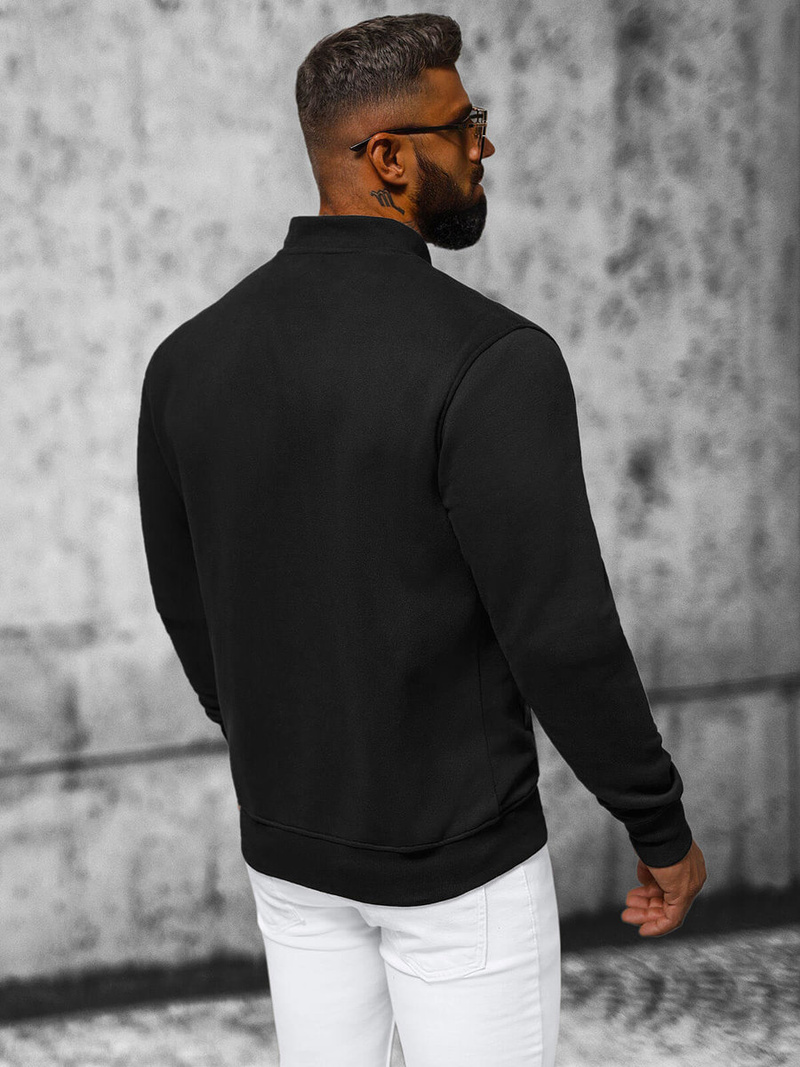 Férfi pulóver fekete OZONEE NB/MF2020