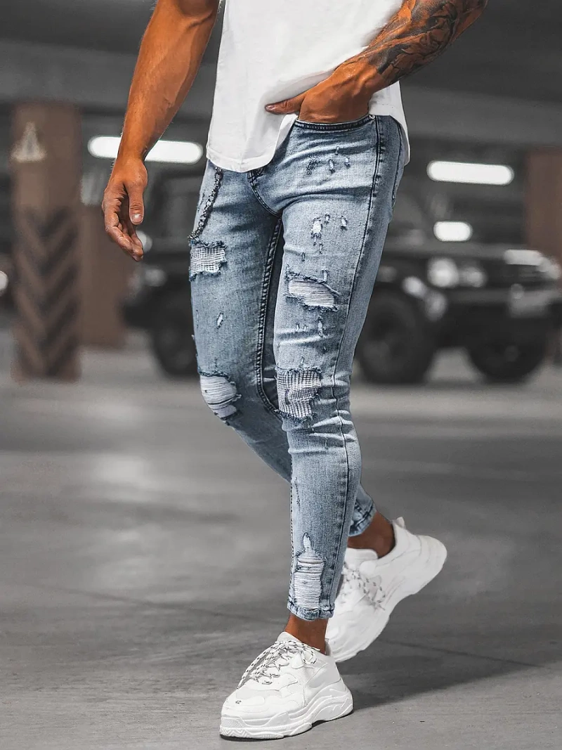 Férfi Farmer Nadrág Világos-Kék OZONEE DP/214