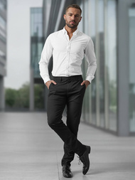 Férfi chino nadrág fekete OZONEE V/6545