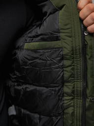 Férfi Steppelt Kabát Zöld OZONEE JS/27M8100