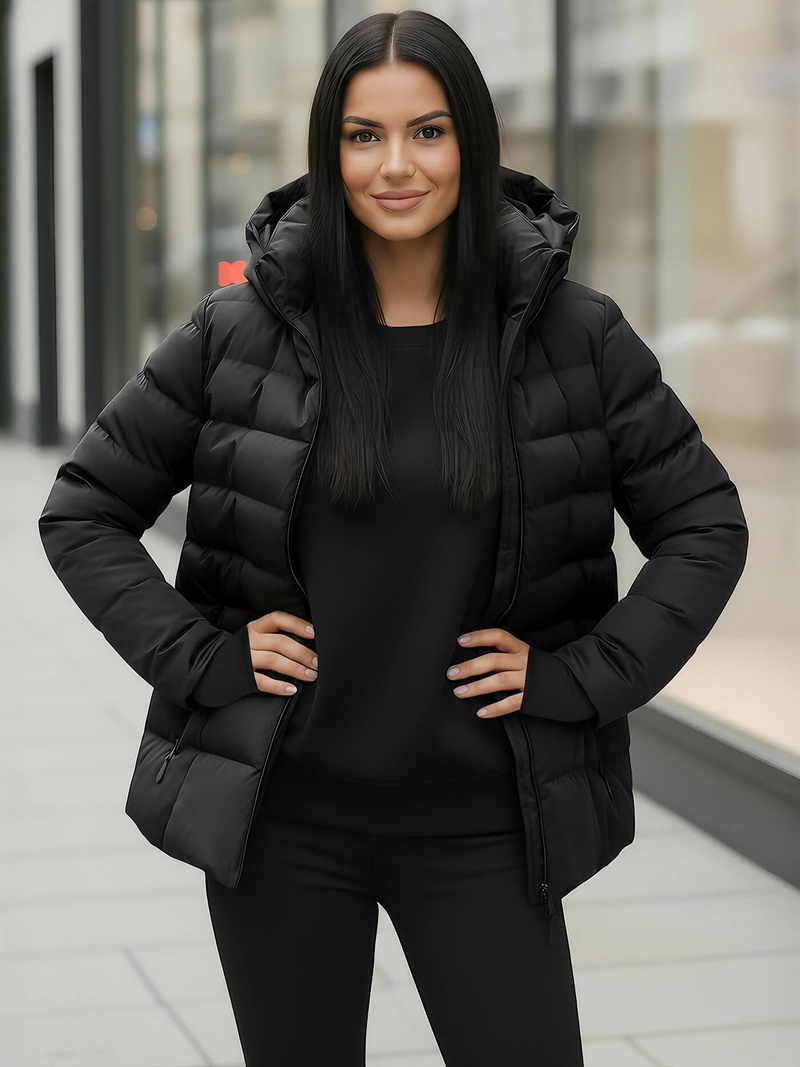 Női téli kabát Fekete OZONEE JS/M769/392