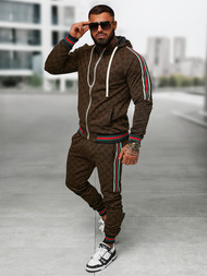 Férfi melegítő együttes sötét-bézs OZONEE O/FF5111AB