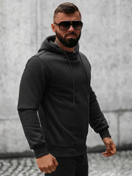 Férfi Kapucnis Pulóver Fekete OZONEE O/8B156/3