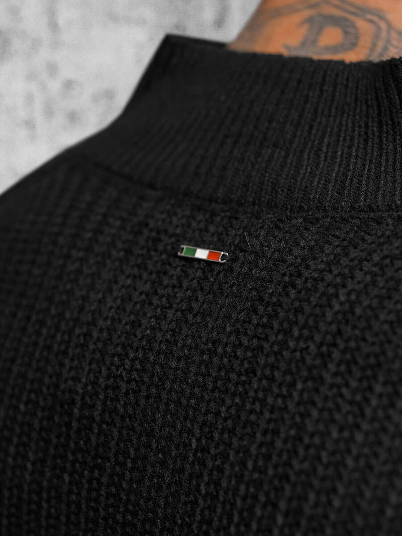 Férfi Pulóver Fekete OZONEE NB/MM6020/4