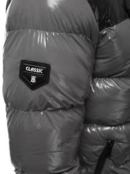 Férfi steppelt téli kabát szürke OZONEE N/6462