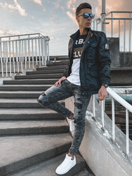 Férfi átmeneti kabát fekete OZONEE O/99237