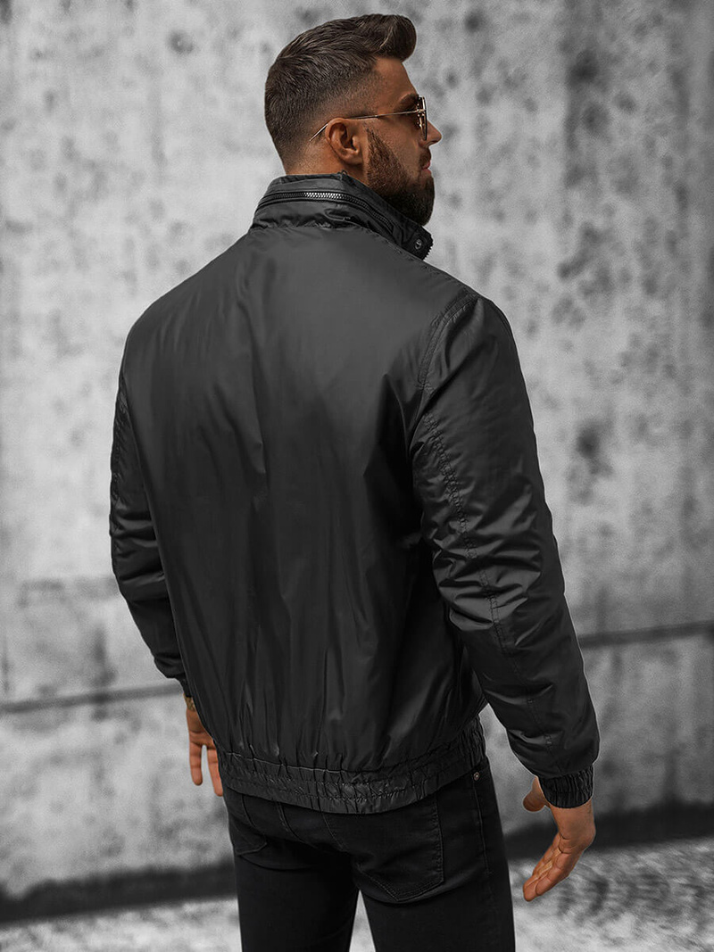 Férfi kabát fekete OZONEE JS/5M3102/392