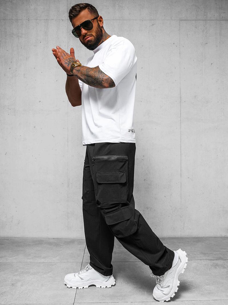 Férfi Nadrág Fekete OZONEE O/PS5526