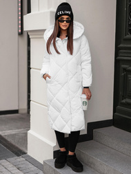 Női téli kabát fehér OZONEE JS/5M3173/281Z