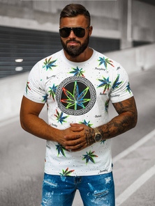 Férfi Póló Fehér OZONEE O/T136/1