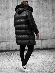 Férfi téli kabát fekete OZONEE O/M800Z