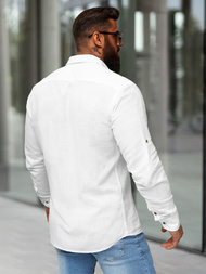 Férfi Ing Fehér OZONEE O/V143