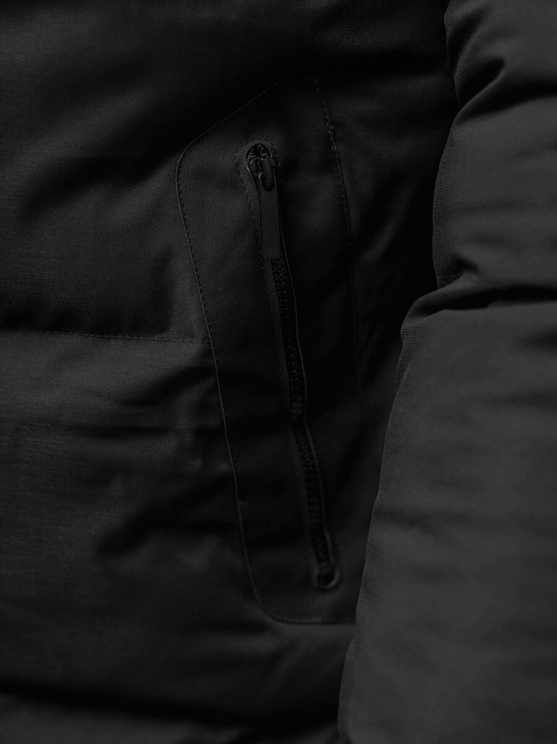 Férfi Steppelt Kabát Fekete OZONEE JS/5M3118/392