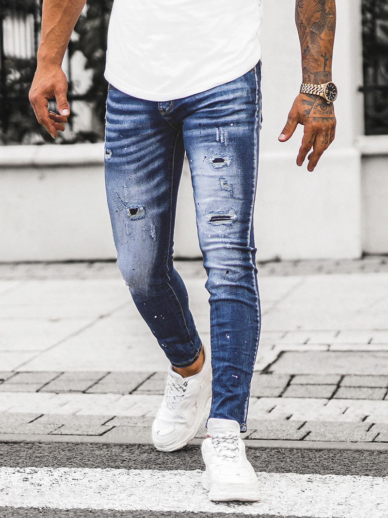 Férfi Farmer Nadrág Kék OZONEE O/BC1059