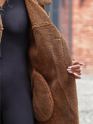 Női bőrkabát camel OZONEE JS/11Z8253