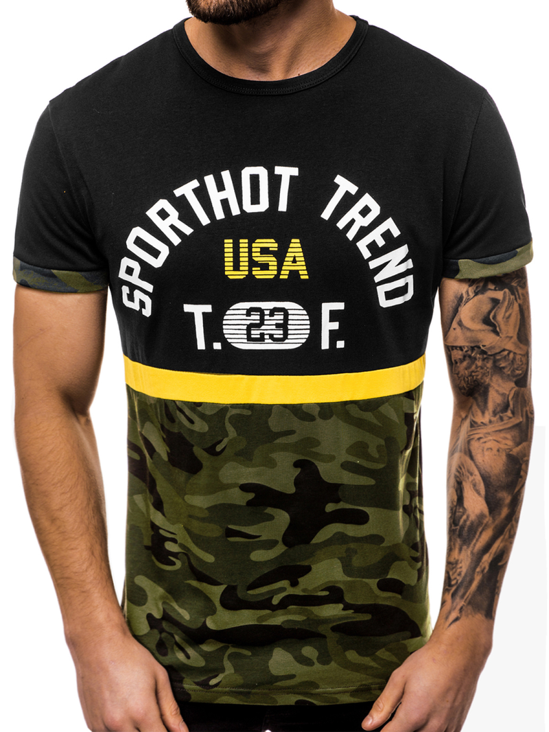 Férfi póló Fekete OZONEE JS/SS10983