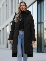 Női téli kabát fekete OZONEE JS/5M3168/392Z