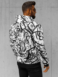 Férfi kapucnis pulóver fehér OZONEE JS/8B1153/1