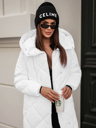 Női téli kabát fehér OZONEE JS/5M3173/281Z