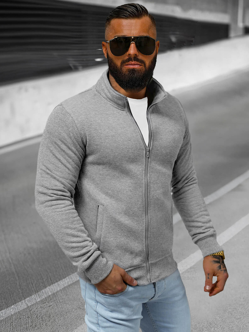 Férfi Pulóver Szürke OZONEE JS/2002Z