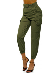 Női jogger nadrág Khaki OZONEE O/HM001