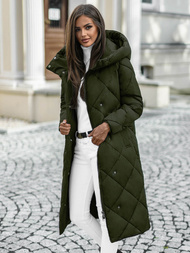 Női téli kabát zöld OZONEE JS/5M3173/136Z
