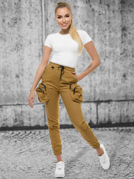 Női nadrág jogger camel OZONEE O/802