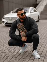 Férfi melegítő együttes fekete OZONEE JS/68C10385/3Z