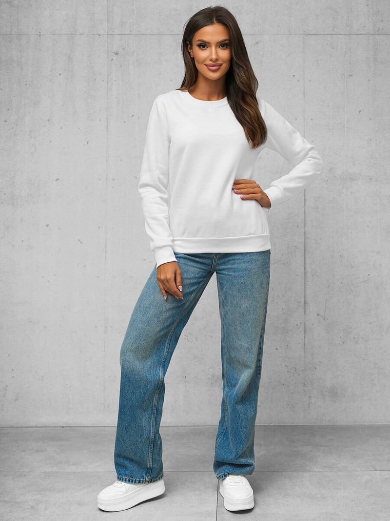 Női Pulóver Fehér OZONEE JS/W01Z