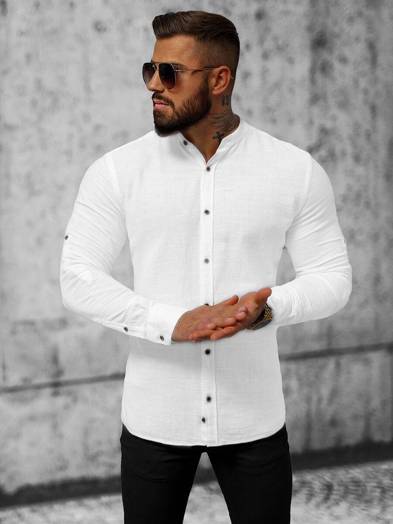 Férfi Ing Fehér OZONEE O/V33