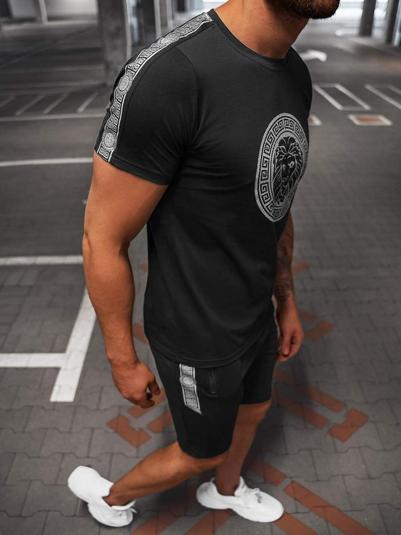 Férfi Szabadidő Együttes Fekete-Ezüst OZONEE O/HM788