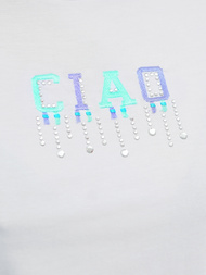 Női polo fehér-mentol OZONEE JS/RJ77542