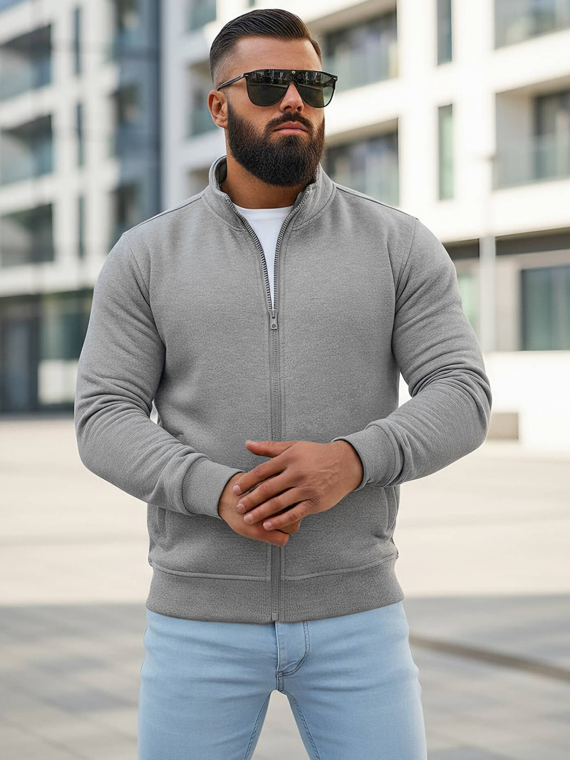 Férfi Pulóver Szürke OZONEE JS/2002Z