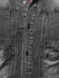 Férfi Farmer Ing Szürke OZONEE NB/MC712G