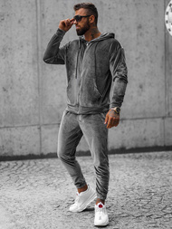 Férfi Melegítő Együttes Szürke OZONEE O/D8160/9157