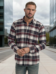 Férfi Ing Bordó OZONEE V/V174