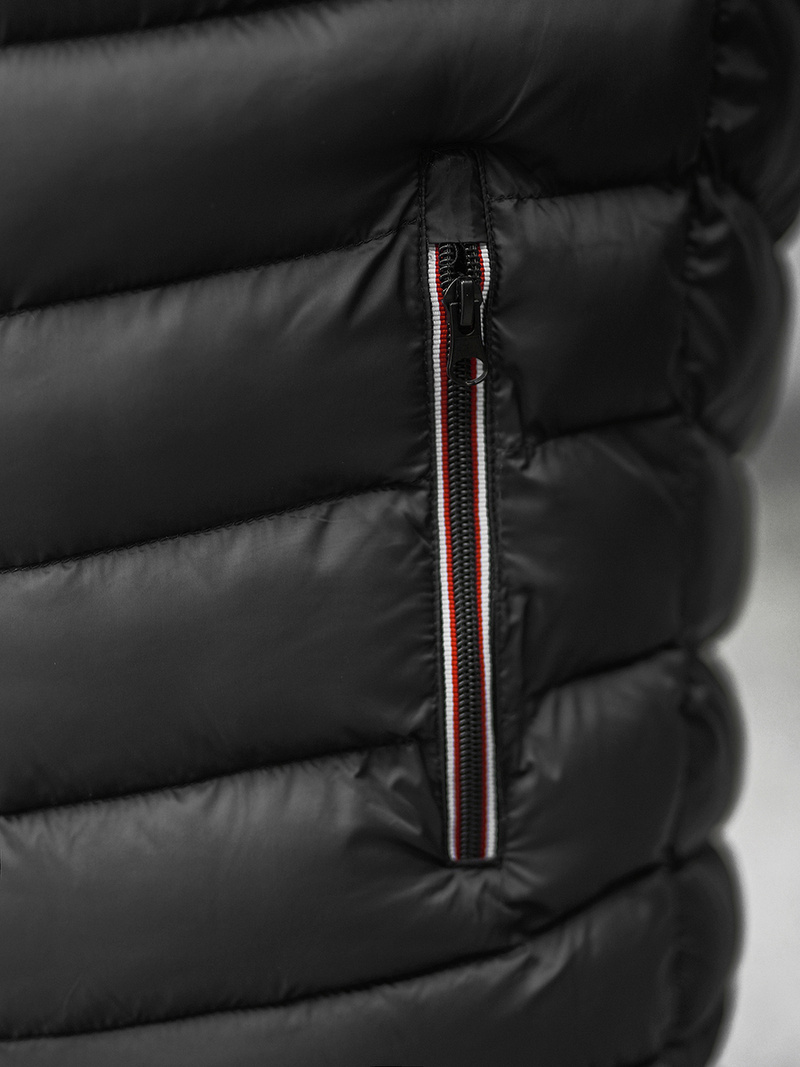 Férfi átmeneti kabát fekete OZONEE JS/SM71