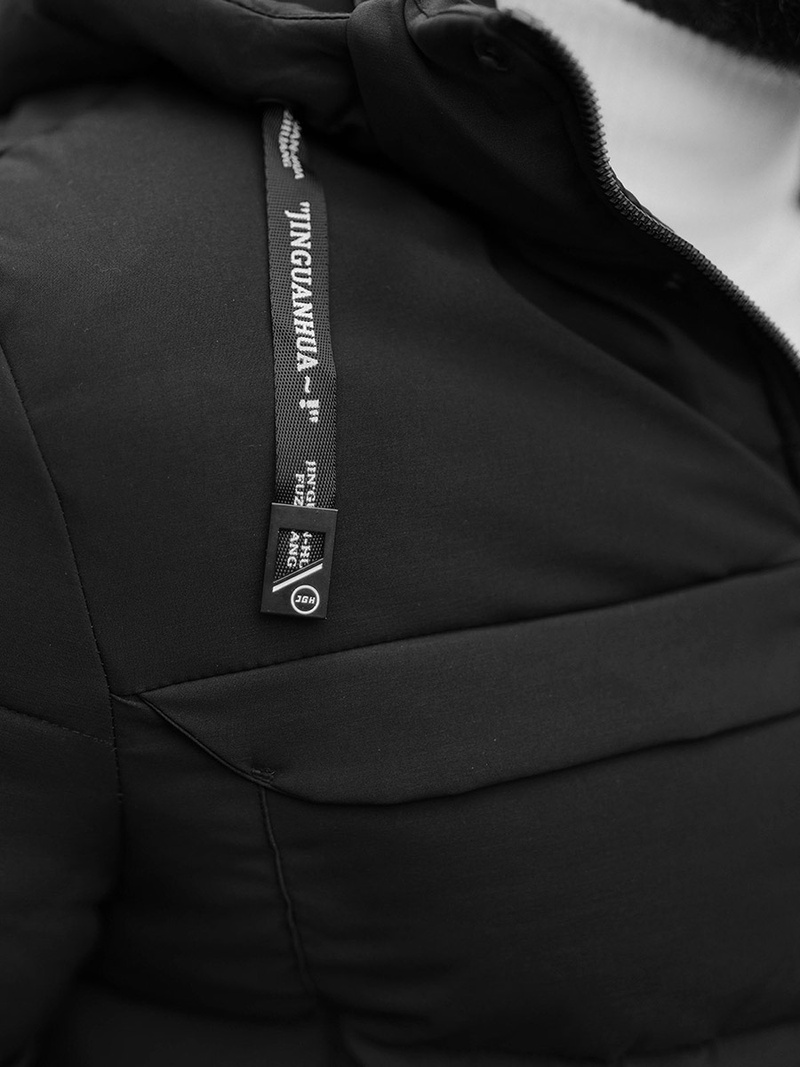 Férfi téli parka kabát fekete OZONEE JS/22M58/392