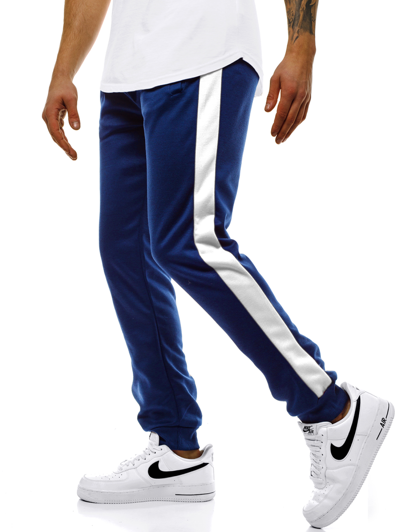 Férfi melegítő nadrág kék-fehér OZONEE JS/JZ11007