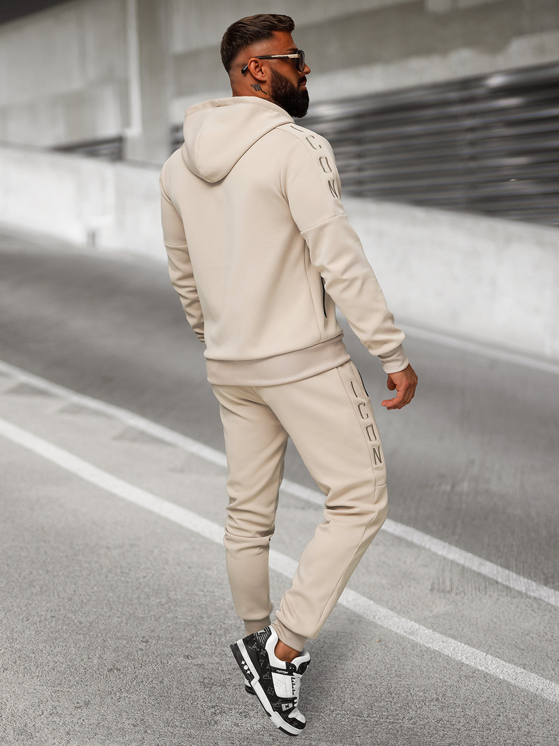 Férfi melegítő együttes bézs OZONEE O/LN11760