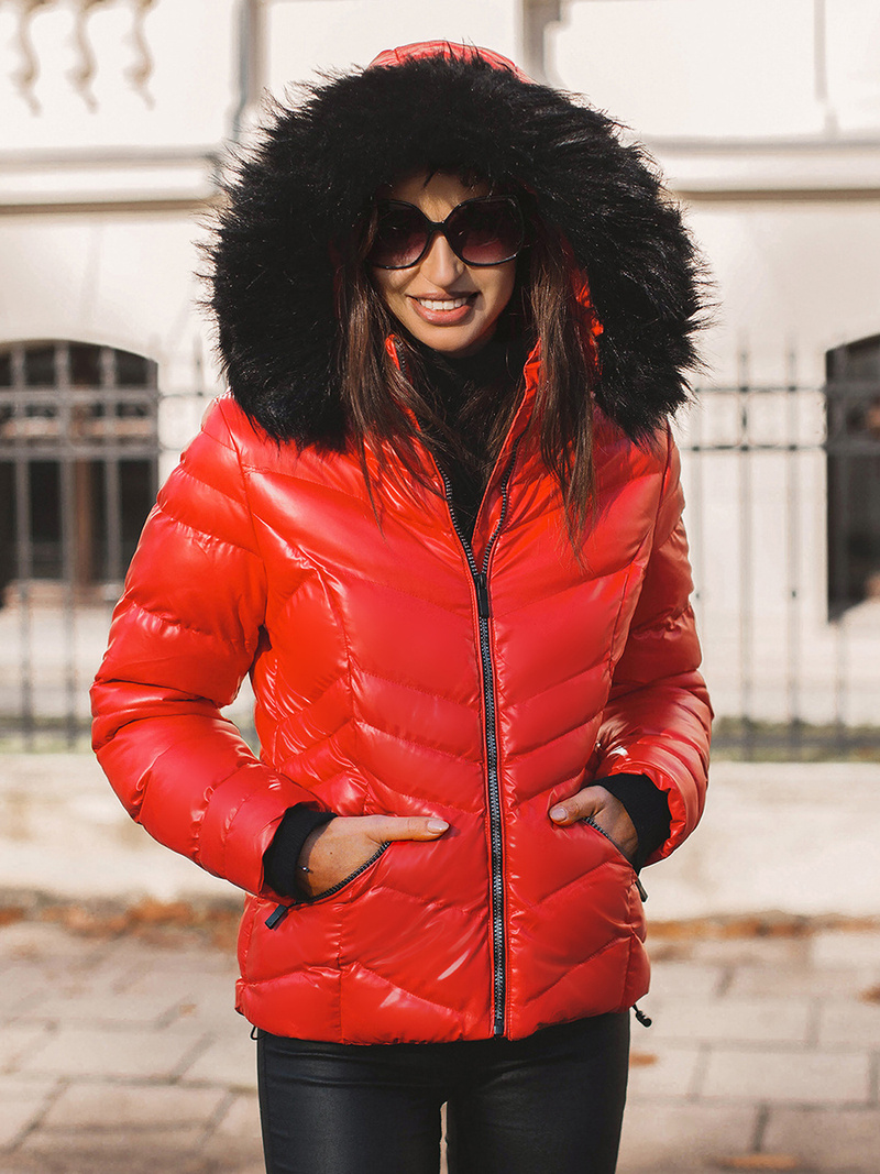 Női dzseki Piros OZONEE JS/M23068/2Z