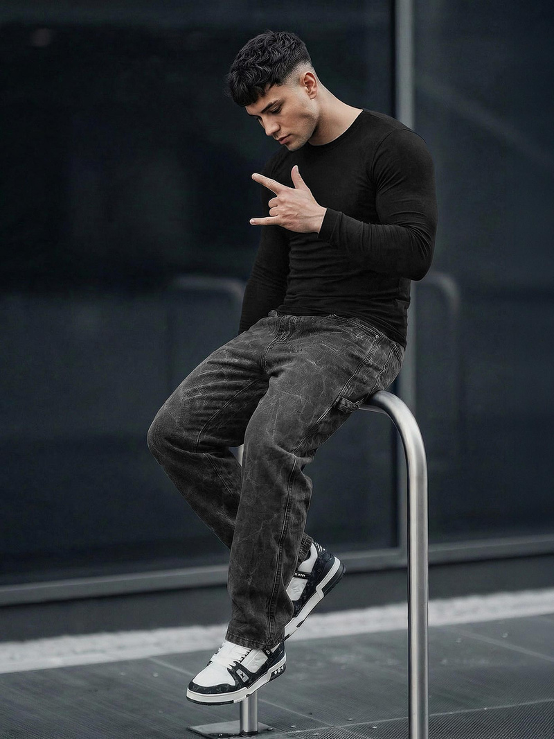 Férfi farmer nadrág grafit OZONEE O/KK2828/5Z