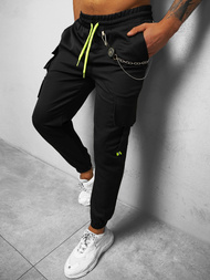 Férfi nadrág chino jogger fekete OZONEE O/CP149
