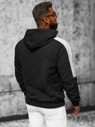 Férfi kapucnis felső fekete OZONEE JS/3B572