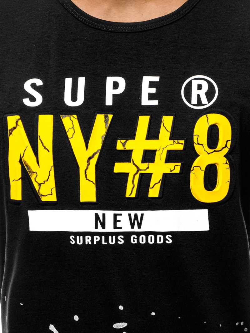 Férfi póló Fekete OZONEE JS/KS2028Z